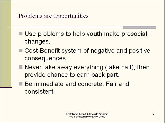 Problems are Opportunities Conduct Disorder CEUs 